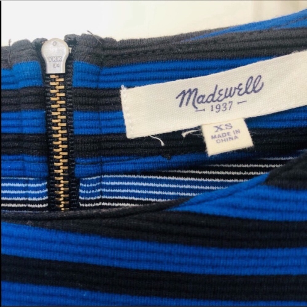 Madewell Blue/Black Striped Top - Like New! - Picture 5 of 13
